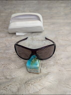 Oakley Women's Polorized Sunglasses Burgandy Frame and Lenses